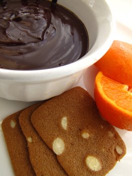 Rich and Dark Chocolate Ganache with Cookies and Clementine | aDelightfulHome.com