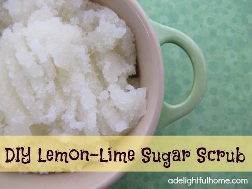 DIY Lemon Lime Sugar Scrub - A Delightful Home
