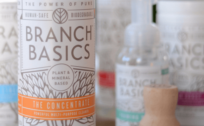 collection of branch basics natural cleaning products