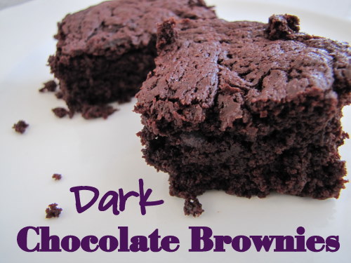 dark chocolate brownies