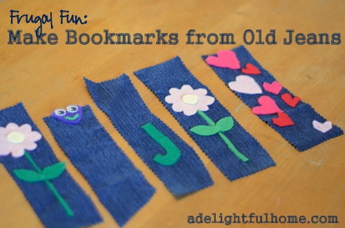 make bookmarks from old jeans