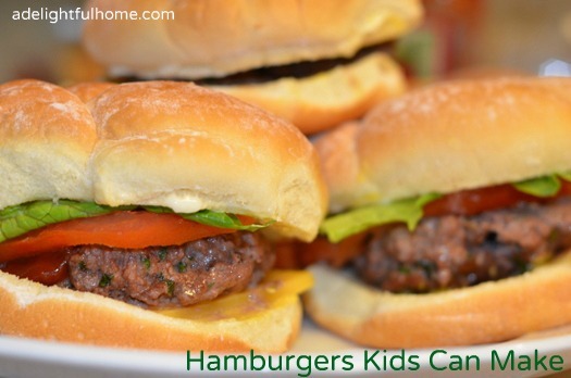 Hamburgers Kids Can Make | ADelightfulHome.com