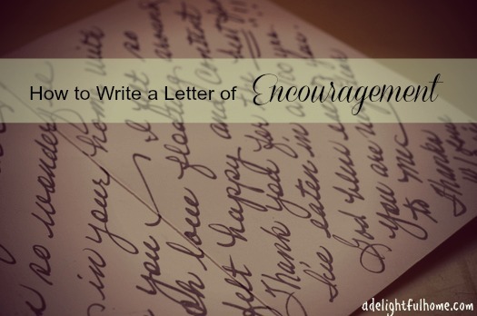 Close up image of the inside of a handwritten card. Text overlay says, "How to Write a Letter of Encouragement".