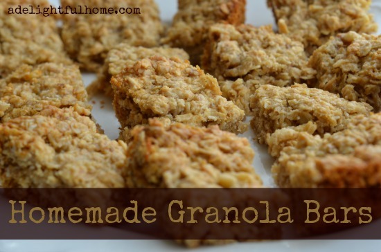 Healthy Homemade Granola Bars | ADelighfulHome.com