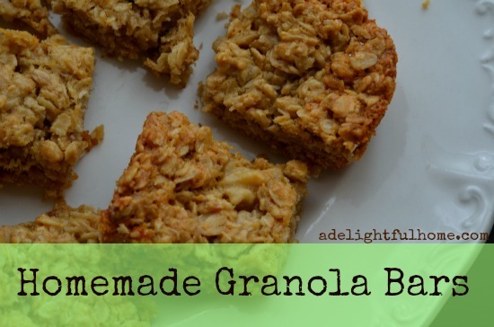 homemade granola bars