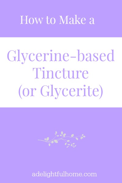 glycerine-based tincture