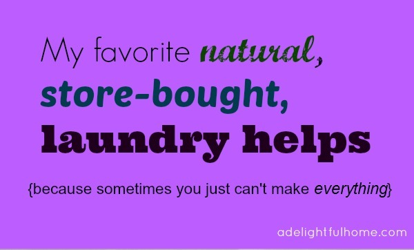 natural store-bought laundry helps