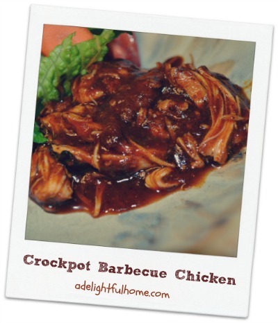 Crockpot BBQ Chicken | ADelightfulHome.com