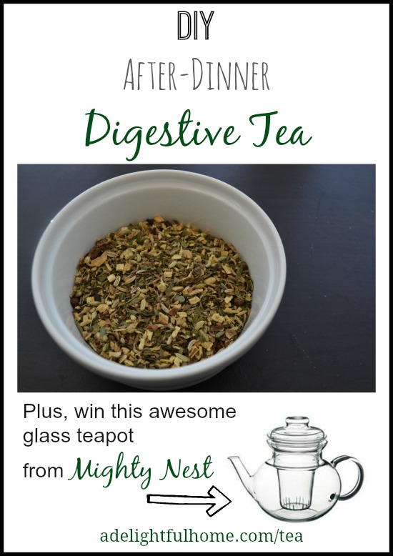 DIY After-Dinner Digestive Tea - and glass teapot giveaway