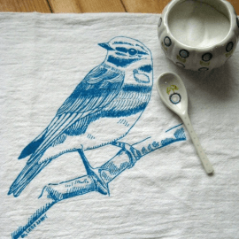 bird tea towel