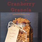 Orange Cranberry Granola Recipe