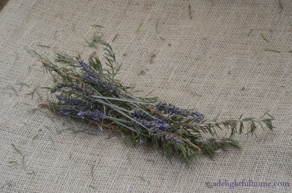 lavender and rosemary for fire logs
