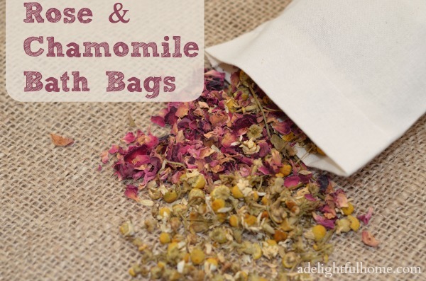 rose chamomile bath bags