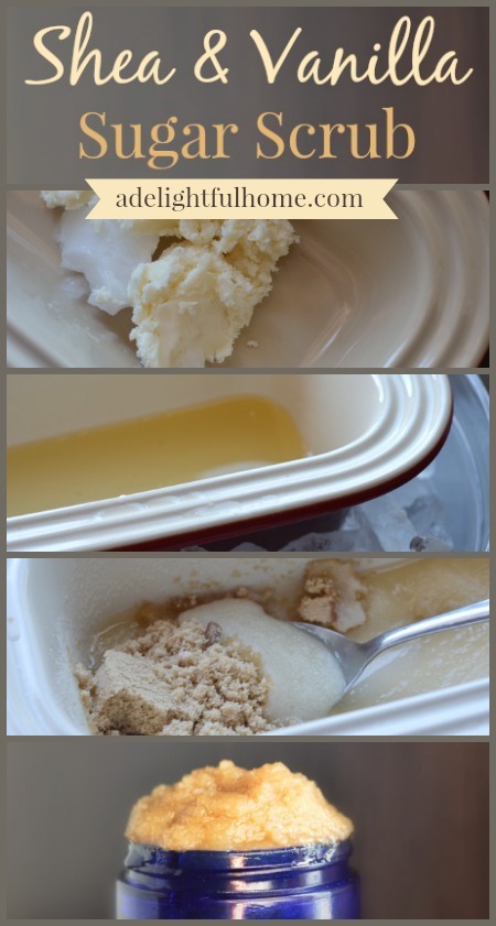 shea and vanilla sugar scrub - step by step