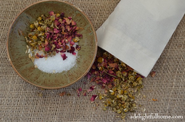 rose chamomile and epsom salts