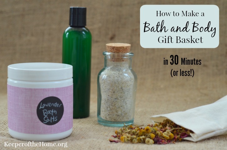 How to Make a Bath and Body Gift Basket | ADelightfulHome.com