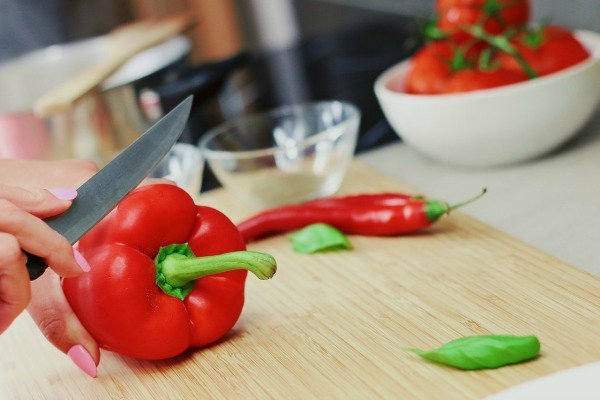 preparing vegetables