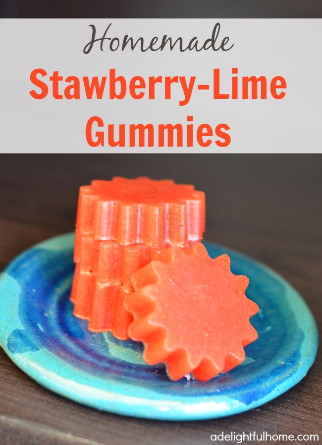 How to Make Strawberry-Lime Gummies | ADelightfulHome.com