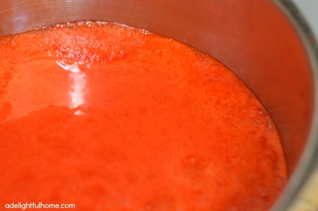 making strawberry lime gummies