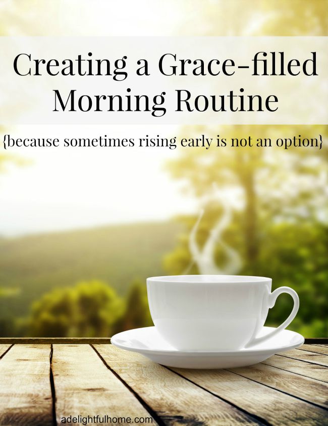 morning routine for hard times