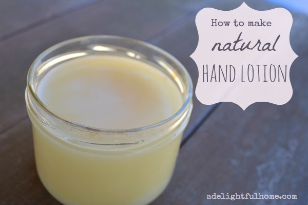 homemade natural hand lotion