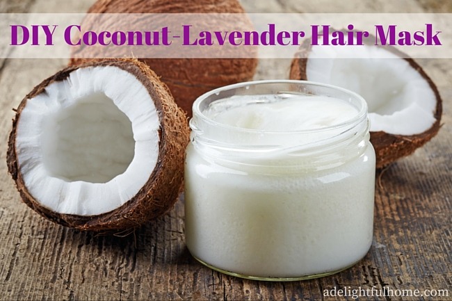 Mascarilla capilar de coco y lavanda DIY | ADelightfulHome.com