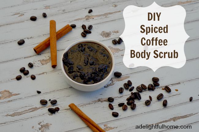 diy spiced coffee body scrub - A Delightful Home
