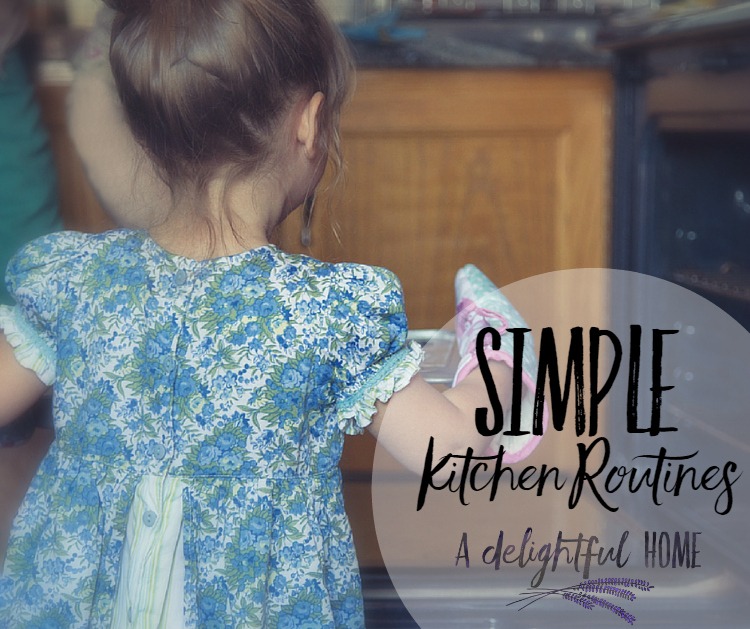 Tips for Simple Kitchen Routines with Kids Underfoot | aDelightfulHome.com