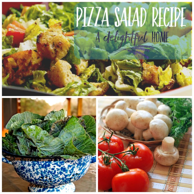 How I got my 3 y.o. to Eat a Kid Friendly Pizza Salad Recipe | aDelightfulHome.com