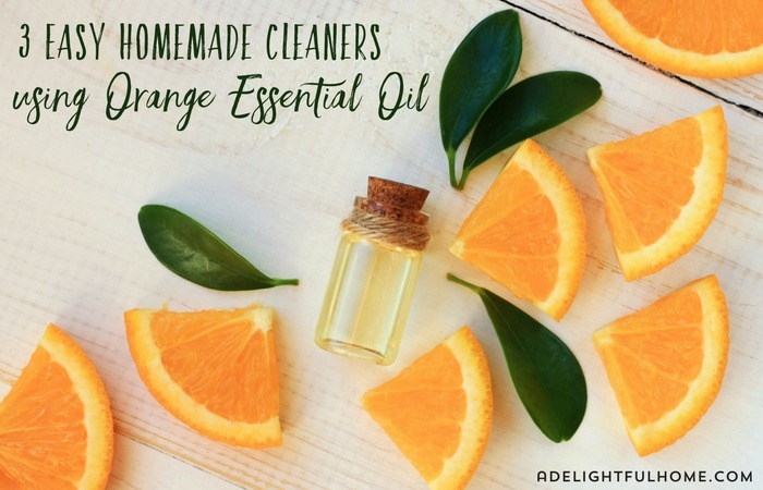 3 Easy Homemade Cleaners using Orange Essential Oil