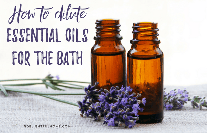 Safely dilute essential oils for the bath