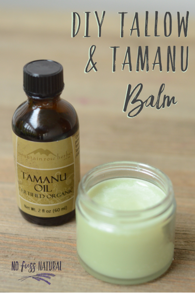 homemade tallow and tamanu balm