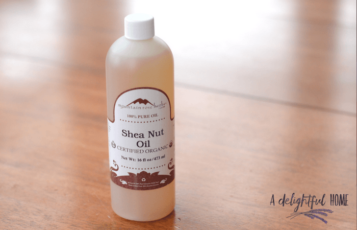 Shea nut oil in bottle