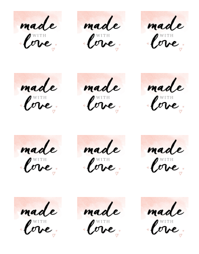 made with love labels printable