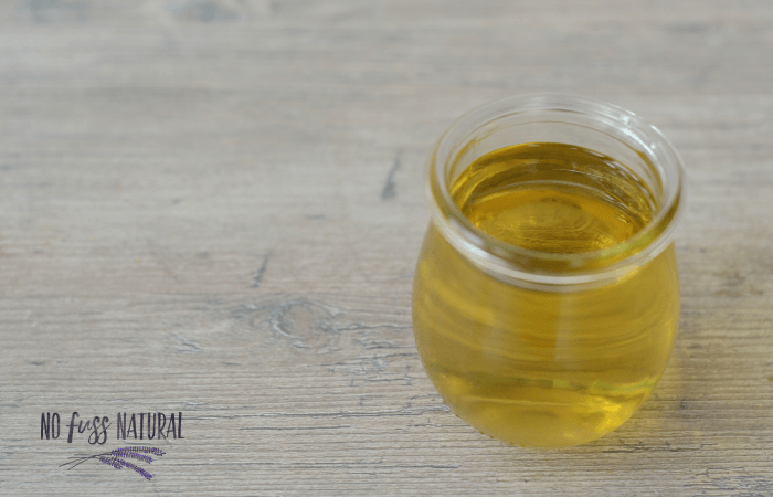 avocado oil in glass jar for homemade skincare 