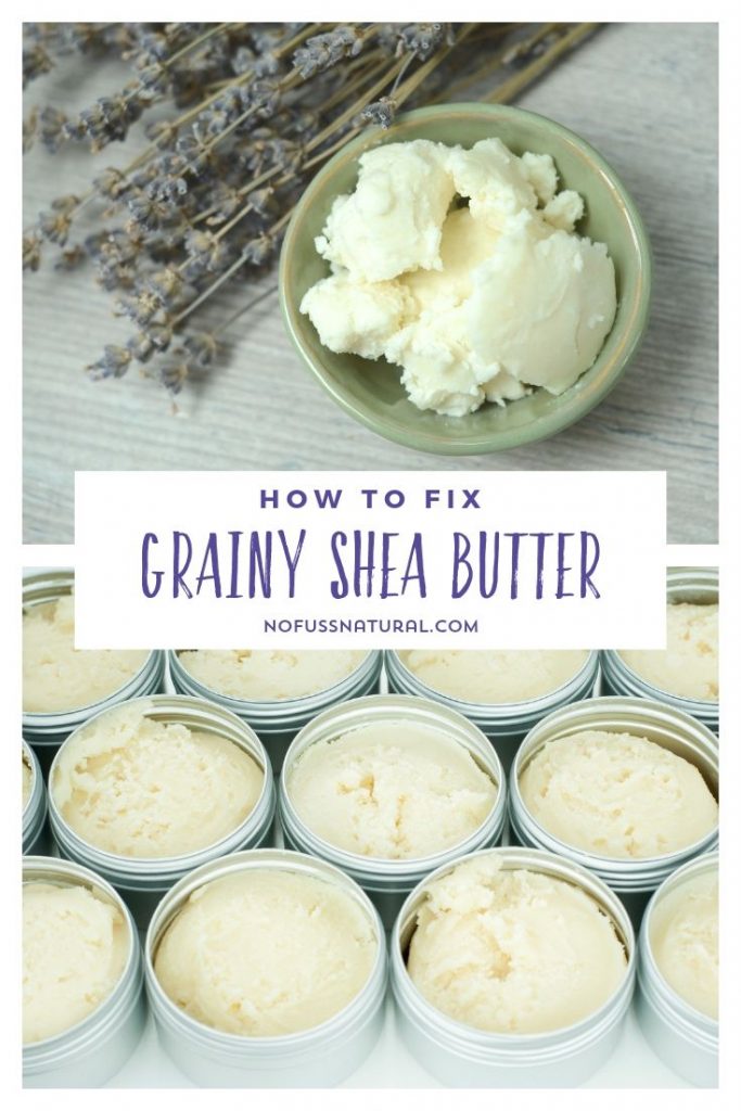 Smooth unrefined shea butter in homemade skincare 