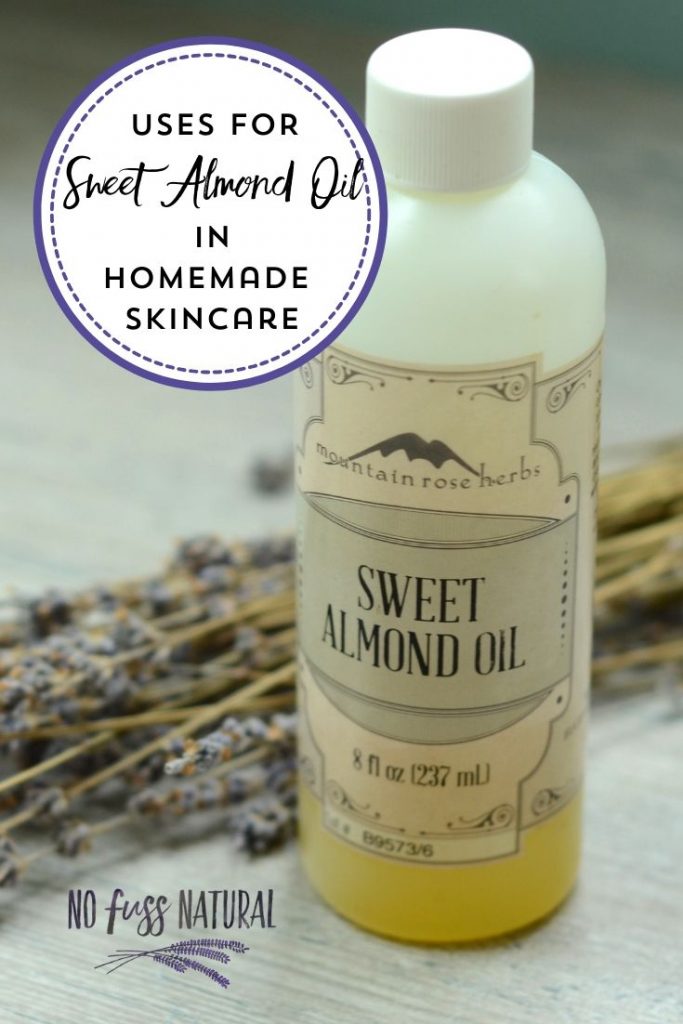 Light yellow Sweet almond oil in bottle for DIY body care and face