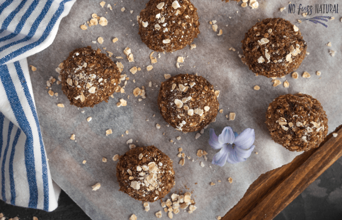 chocolate protein balls with oats